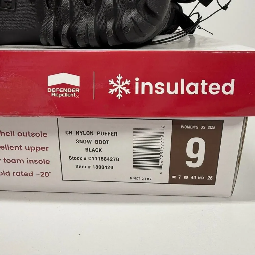 NIB• Chooka Nylon Puffer Mid Cold Weather Boot Size: 9